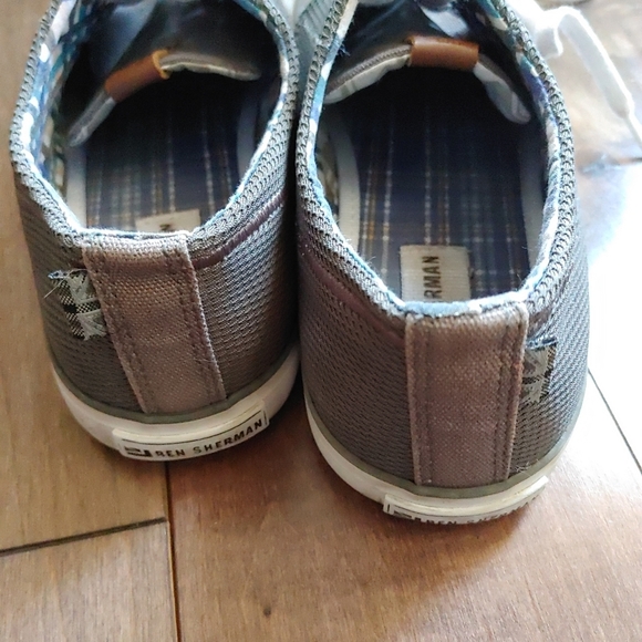 Ben Sherman Mens Gray Canvas Casual lace shoes 8.5 - Picture 7 of 8
